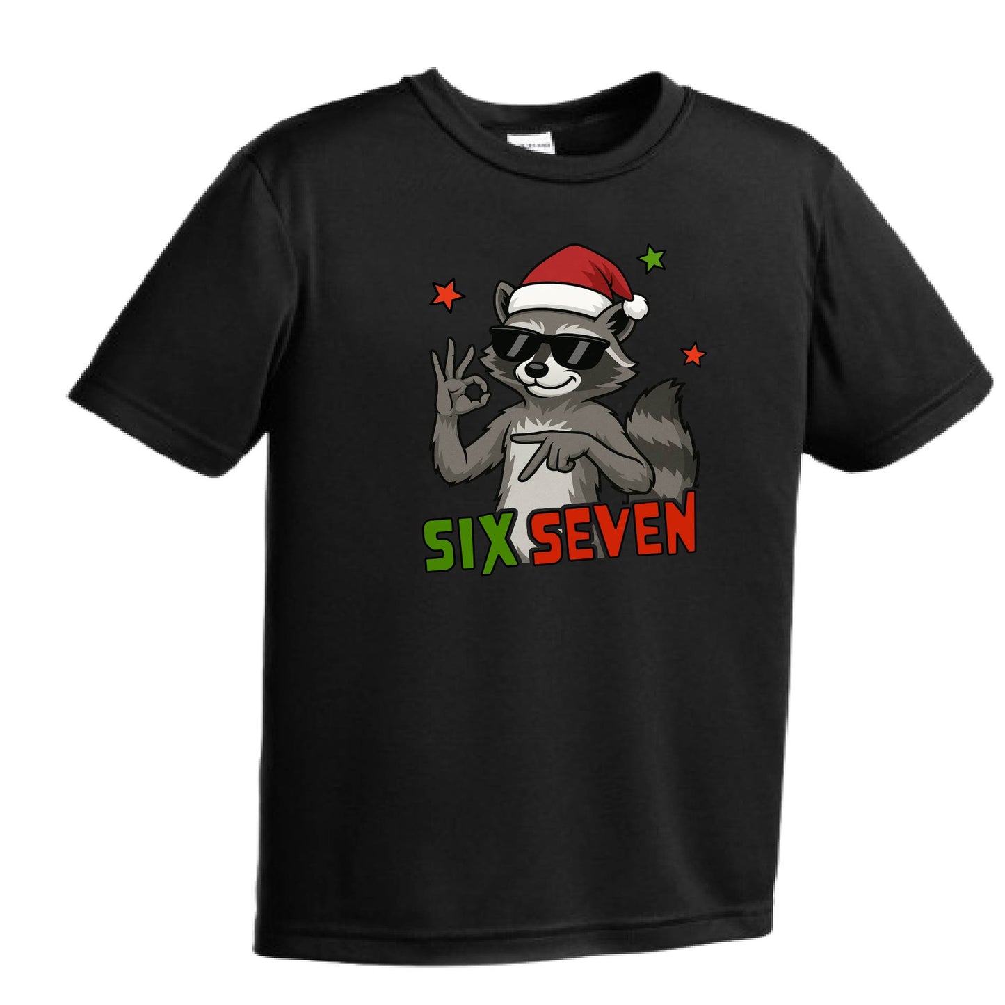 67 Raccoon | Youth Short Sleeve Performance T-Shirts | 100% Polyester