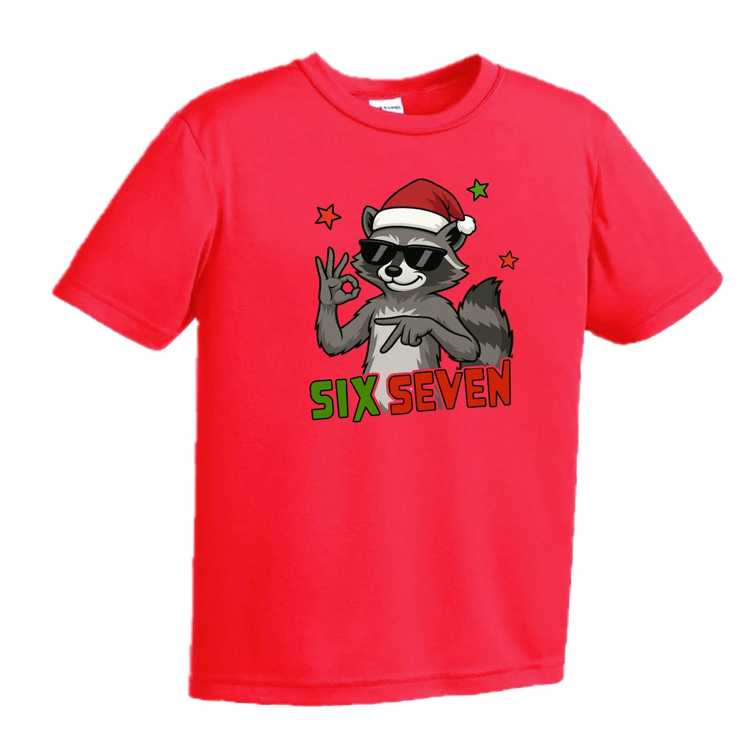 67 Raccoon | Youth Short Sleeve Performance T-Shirts | 100% Polyester
