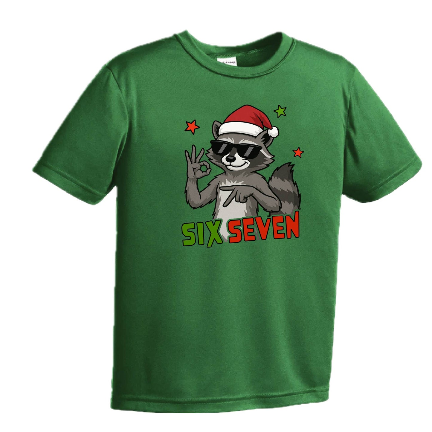 67 Raccoon | Youth Short Sleeve Performance T-Shirts | 100% Polyester