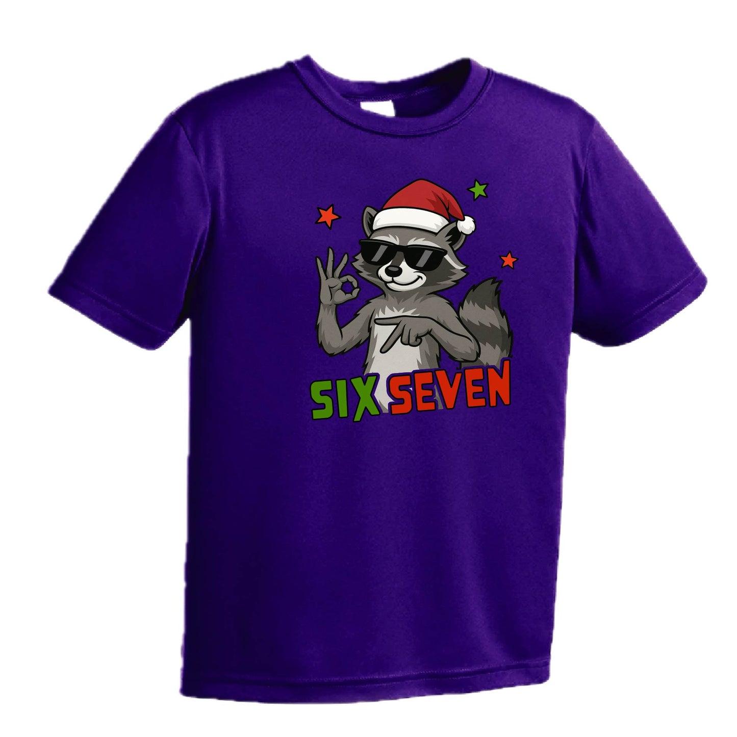67 Raccoon | Youth Short Sleeve Performance T-Shirts | 100% Polyester