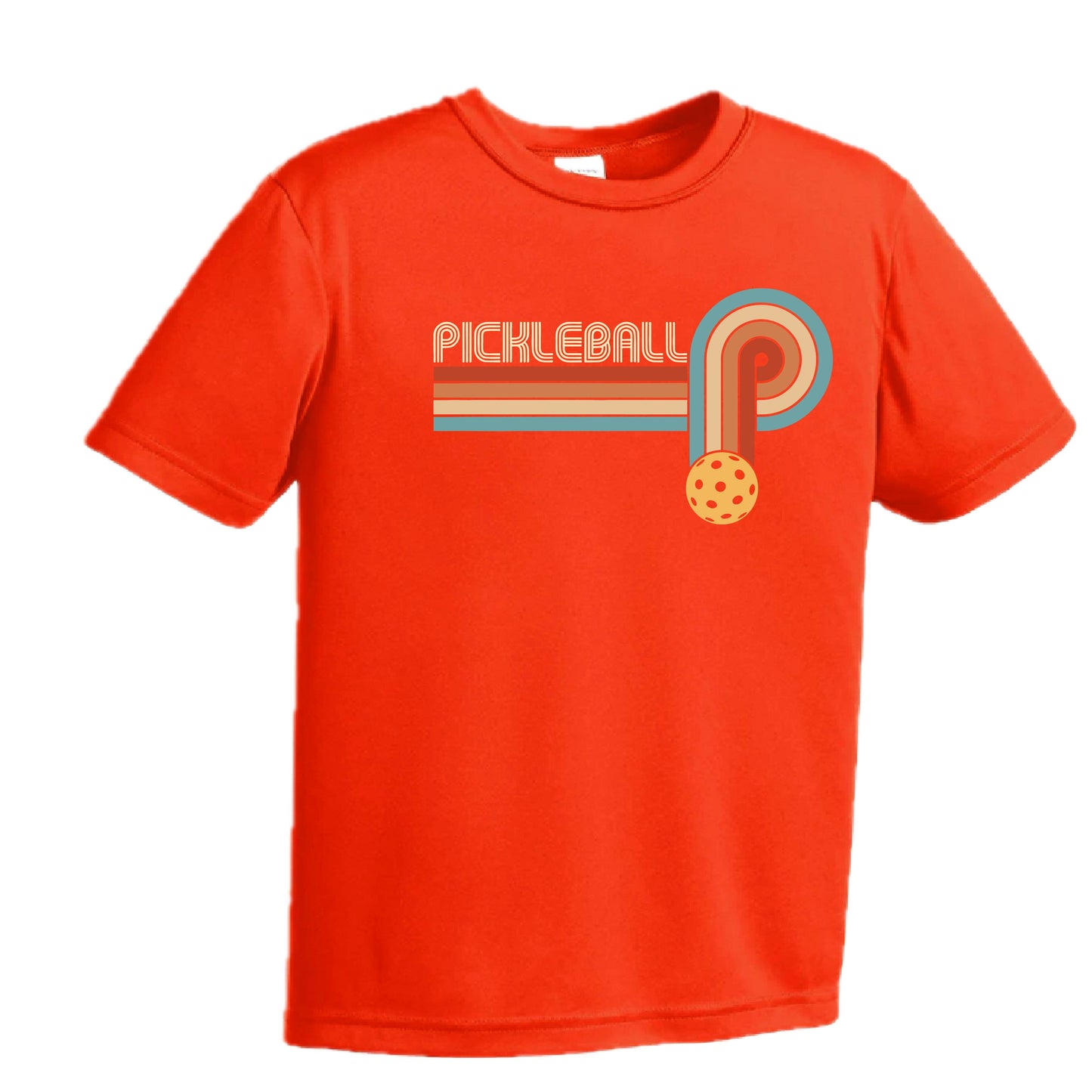 Retro Pickleball | Youth Short Sleeve Performance T-Shirts | 100% Polyester