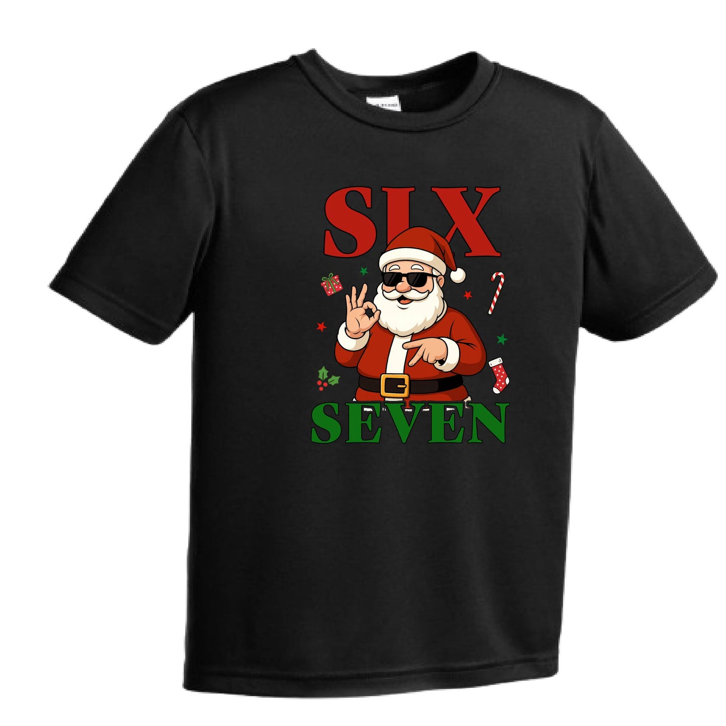 67 Santa | Youth Short Sleeve Performance T-Shirts | 100% Polyester