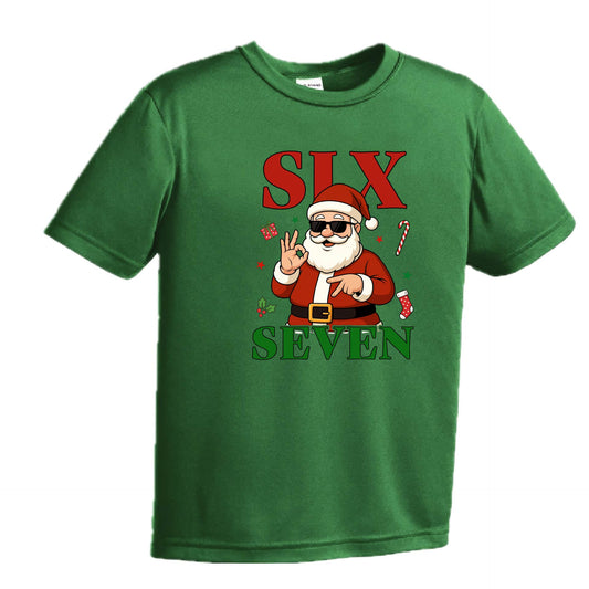 67 Santa | Youth Short Sleeve Performance T-Shirts | 100% Polyester