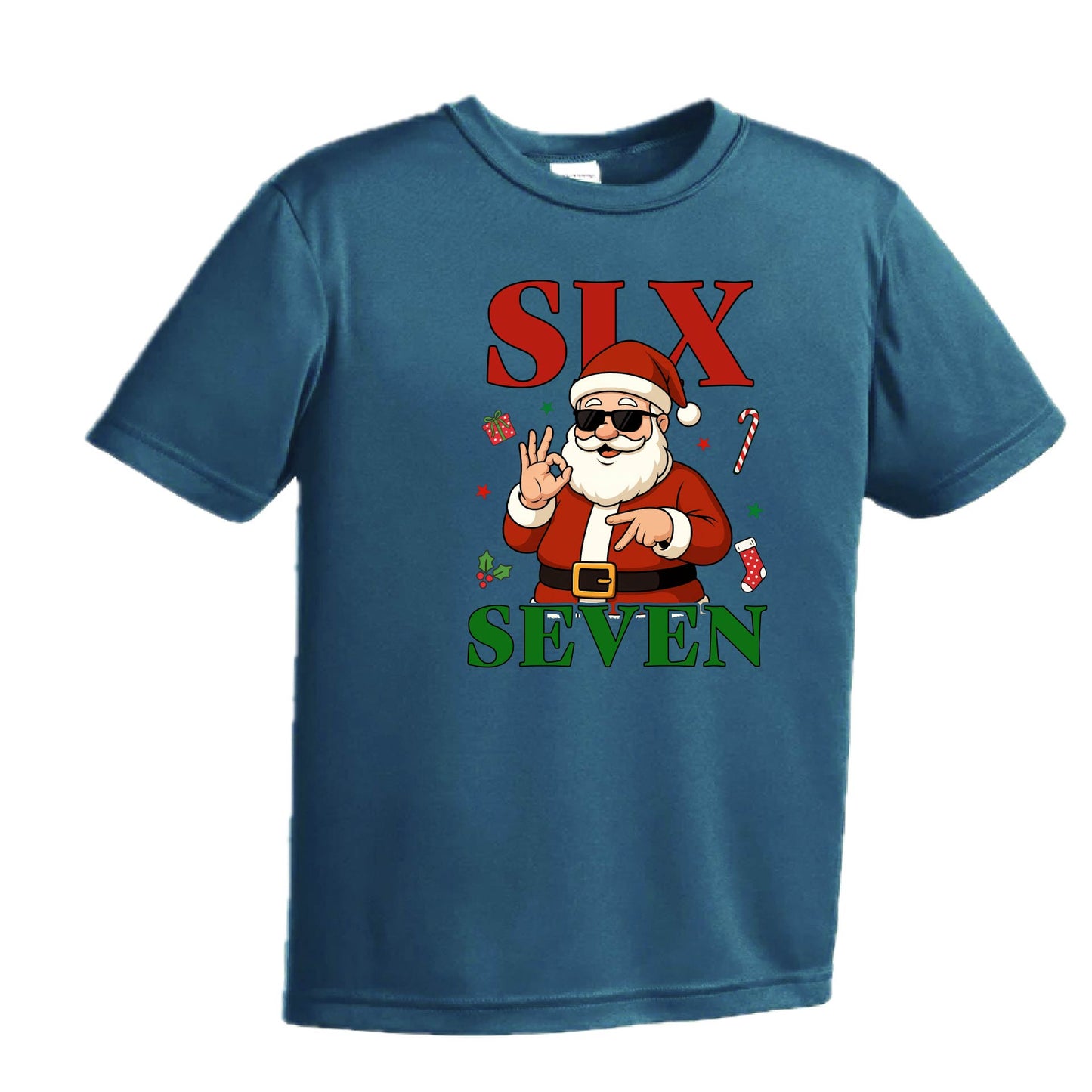 67 Santa | Youth Short Sleeve Performance T-Shirts | 100% Polyester