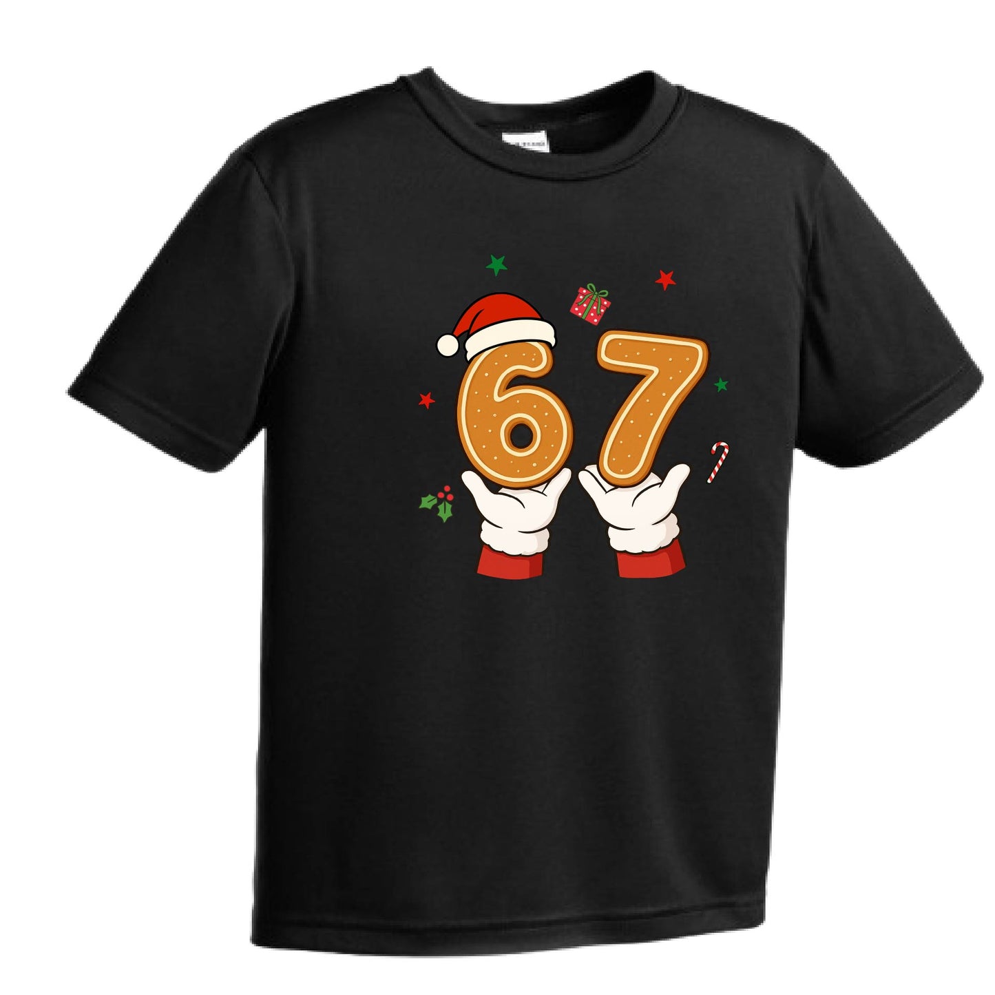 67 Christmas | Youth Short Sleeve Performance T-Shirts | 100% Polyester