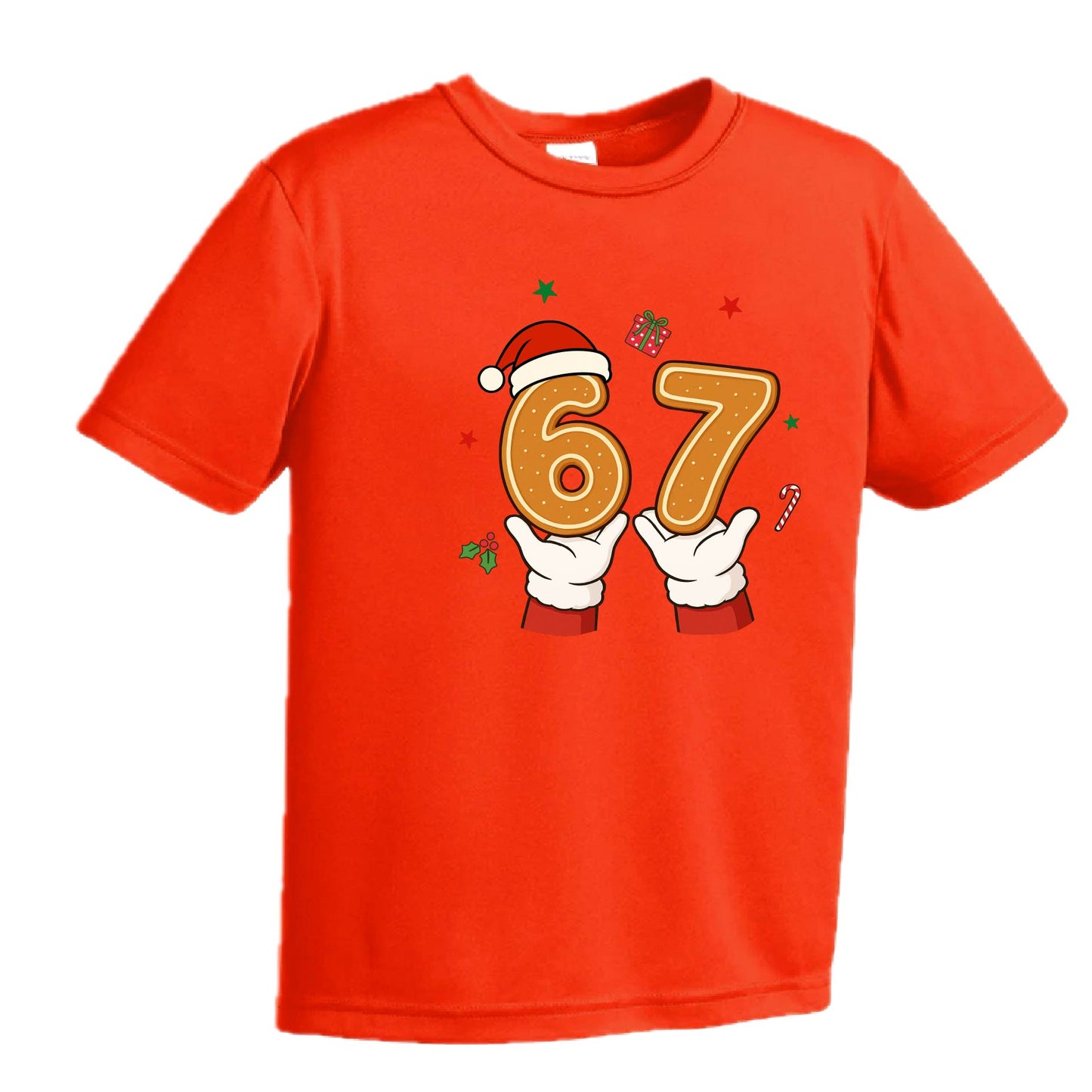 67 Christmas | Youth Short Sleeve Performance T-Shirts | 100% Polyester