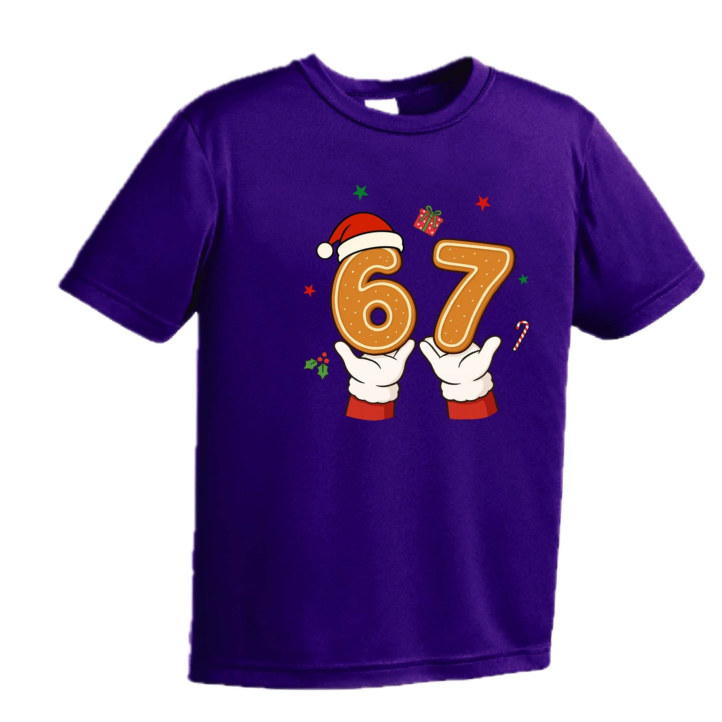 67 Christmas | Youth Short Sleeve Performance T-Shirts | 100% Polyester