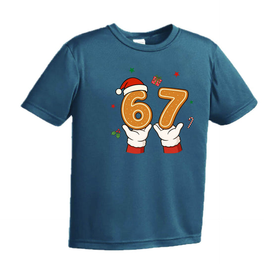67 Christmas | Youth Short Sleeve Performance T-Shirts | 100% Polyester