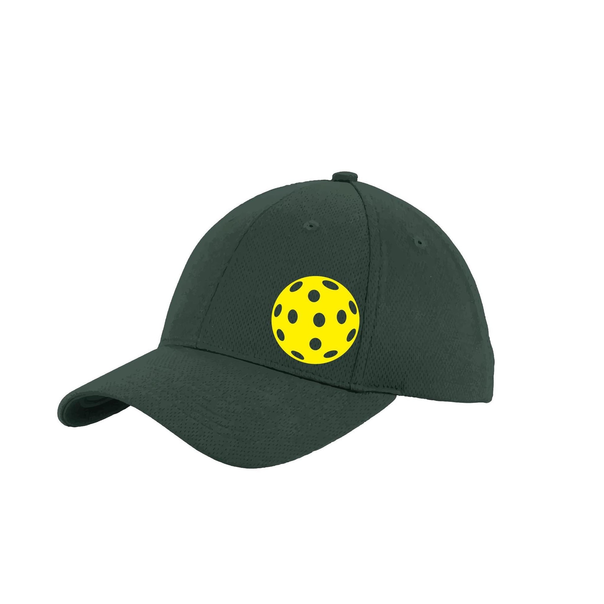 Yellow Pickleball (Customizable) | Pickleball Hat | Moisture-Wicking 100% Polyester