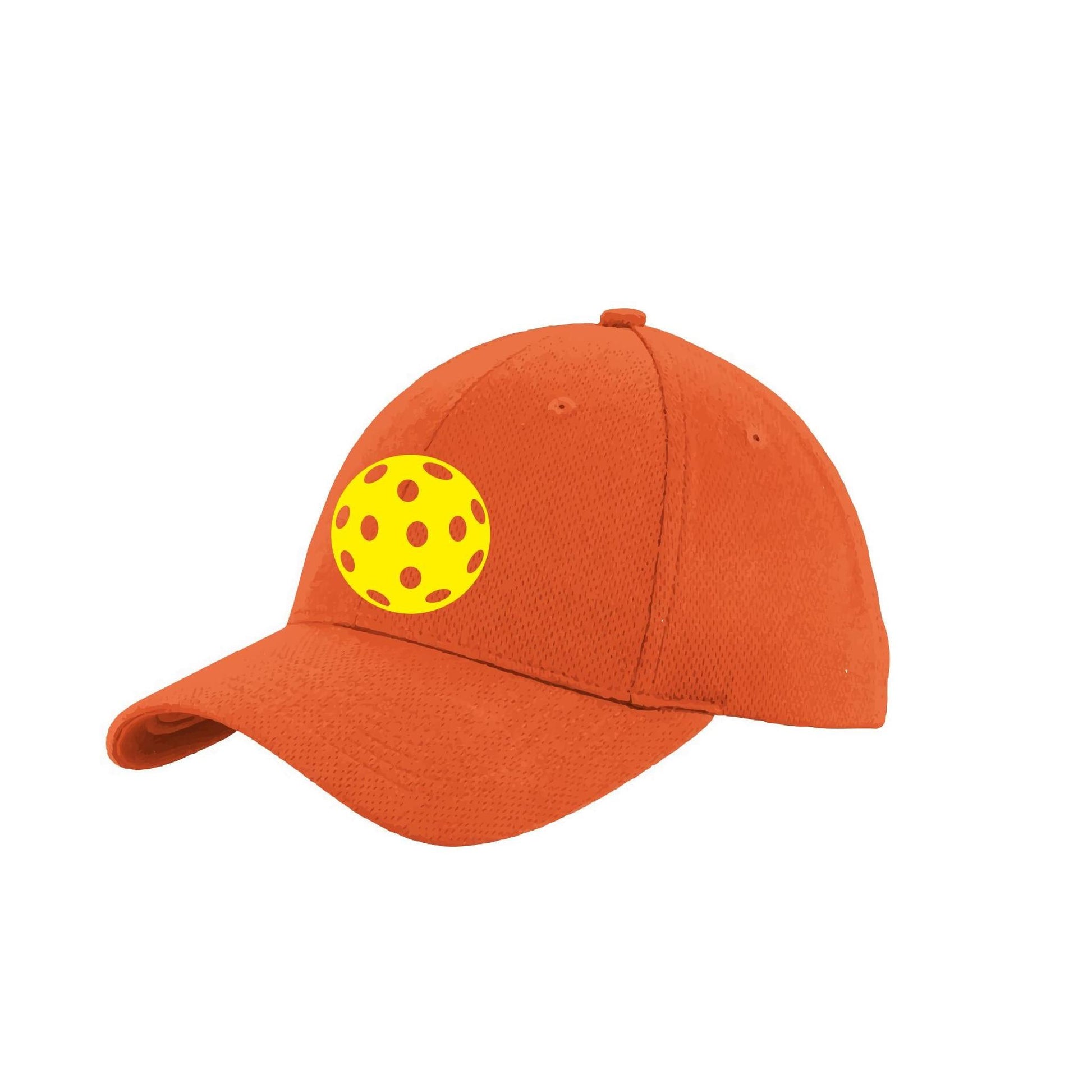 Yellow Pickleball (Customizable) | Pickleball Hat | Moisture-Wicking 100% Polyester