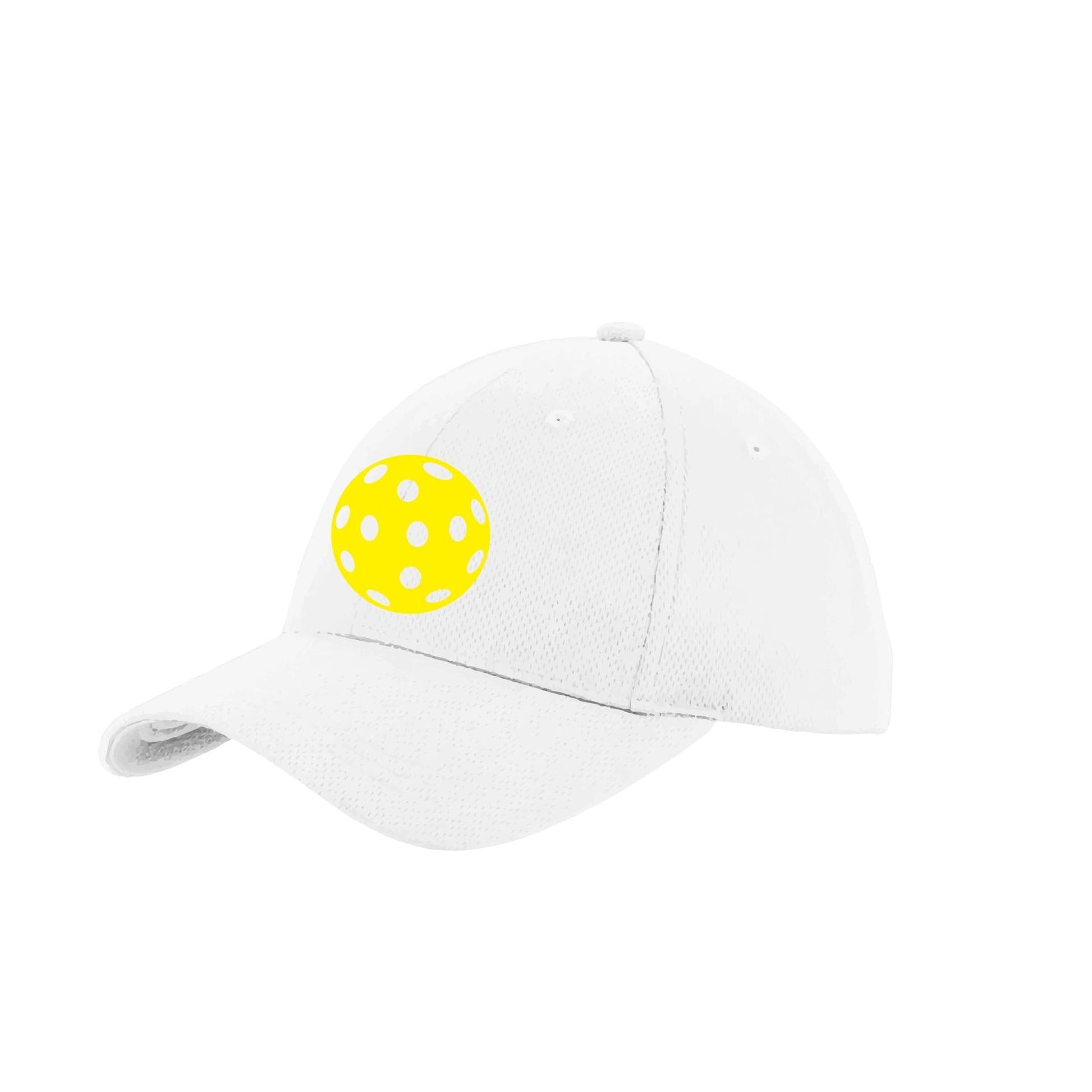 Yellow Pickleball (Customizable) | Pickleball Hat | Moisture-Wicking 100% Polyester
