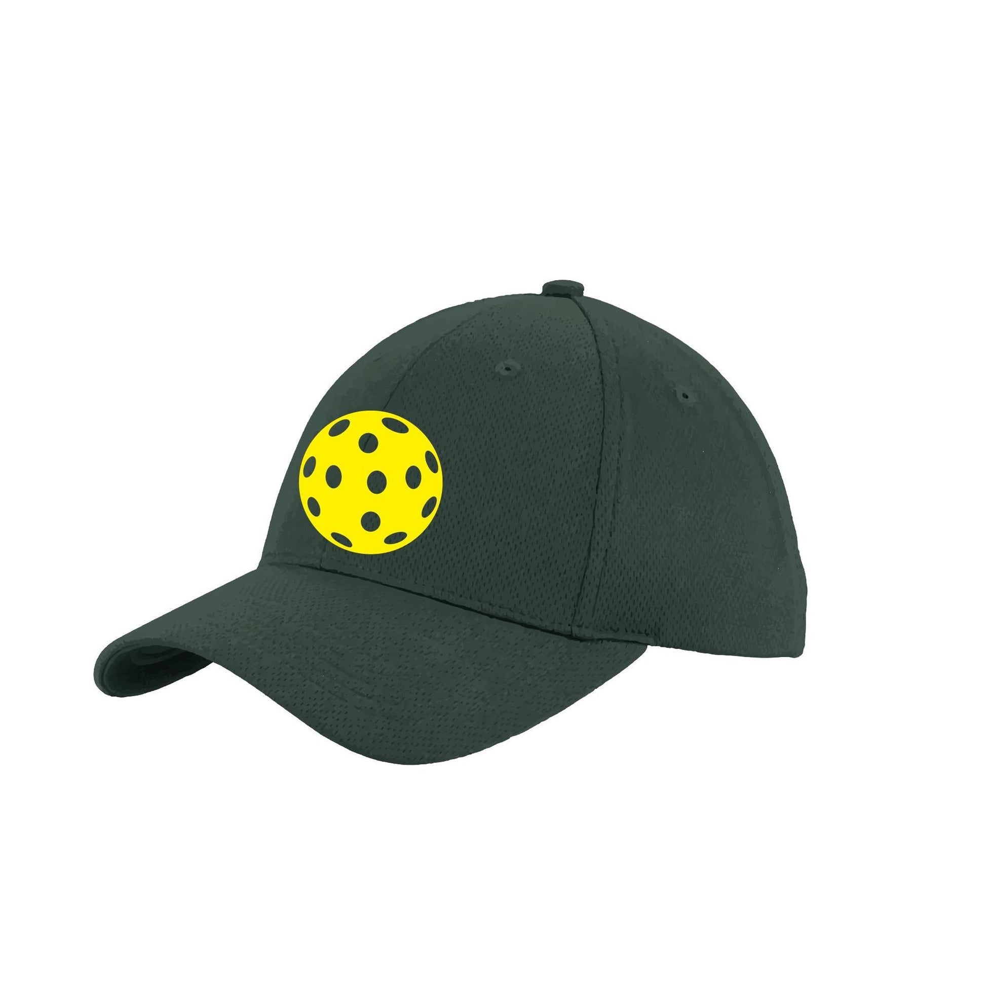 Yellow Pickleball (Customizable) | Pickleball Hat | Moisture-Wicking 100% Polyester