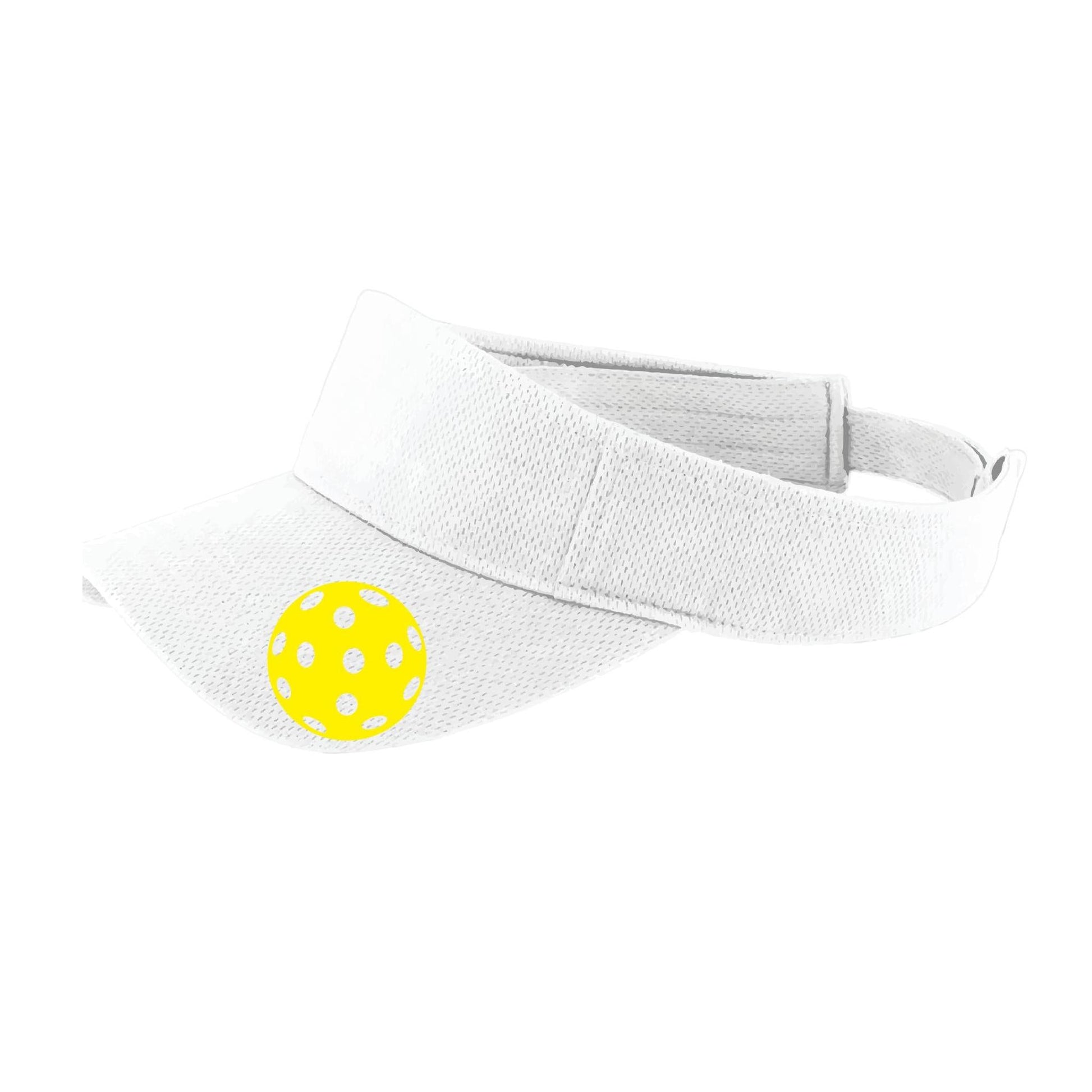 Yellow Pickleball (Customizable) | Pickleball Visors | Moisture Wicking 100% Polyester