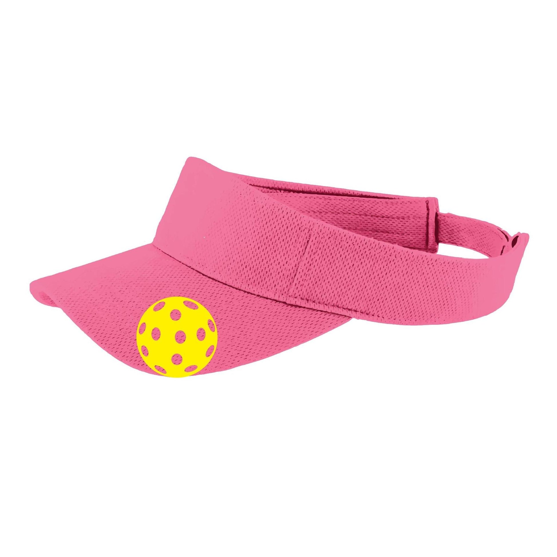 Yellow Pickleball (Customizable) | Pickleball Visors | Moisture Wicking 100% Polyester