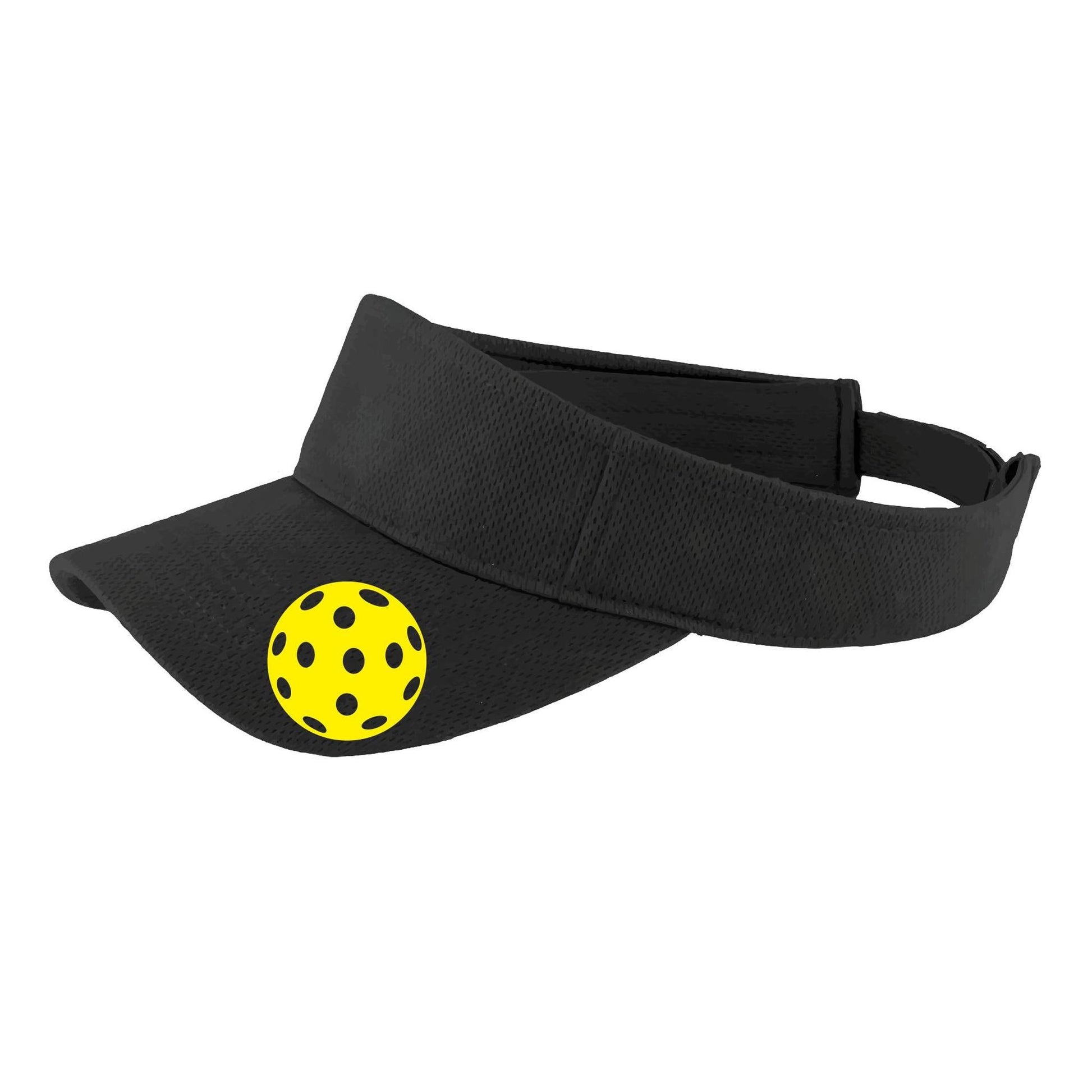 Yellow Pickleball (Customizable) | Pickleball Visors | Moisture Wicking 100% Polyester