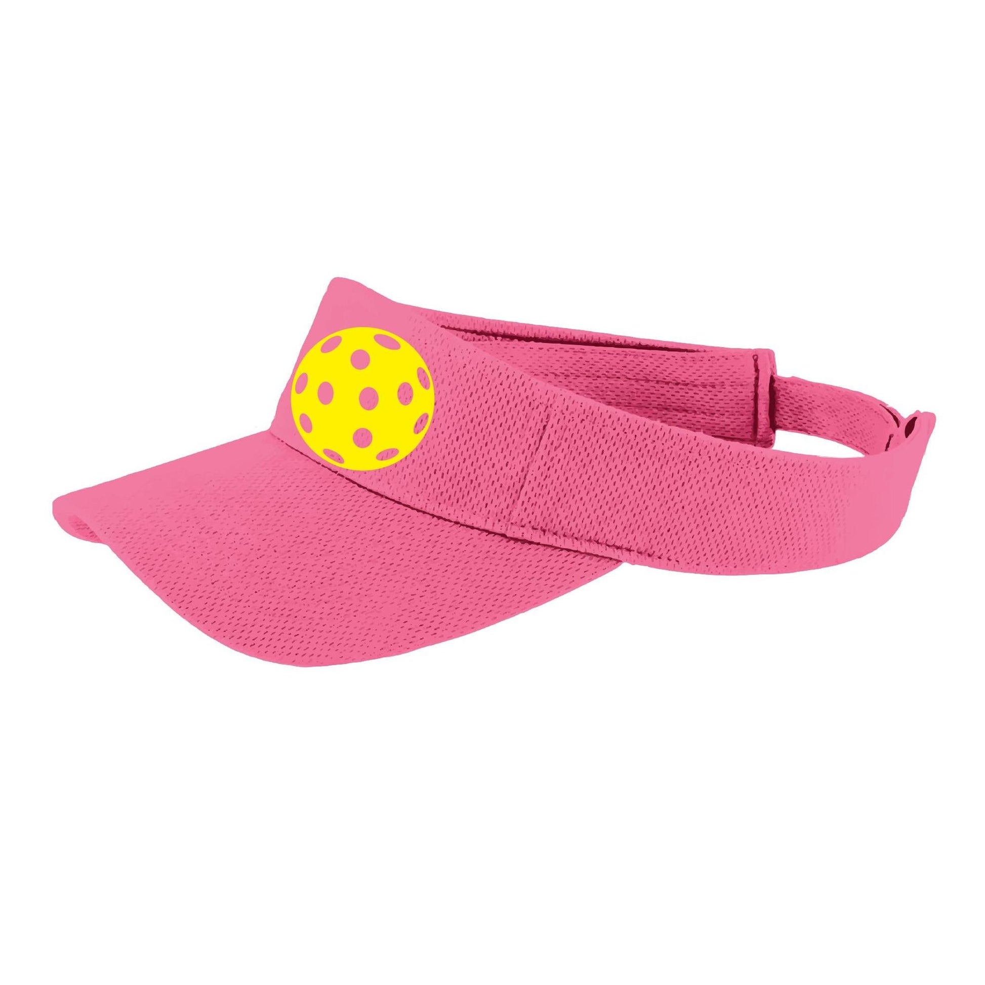 Yellow Pickleball (Customizable) | Pickleball Visors | Moisture Wicking 100% Polyester