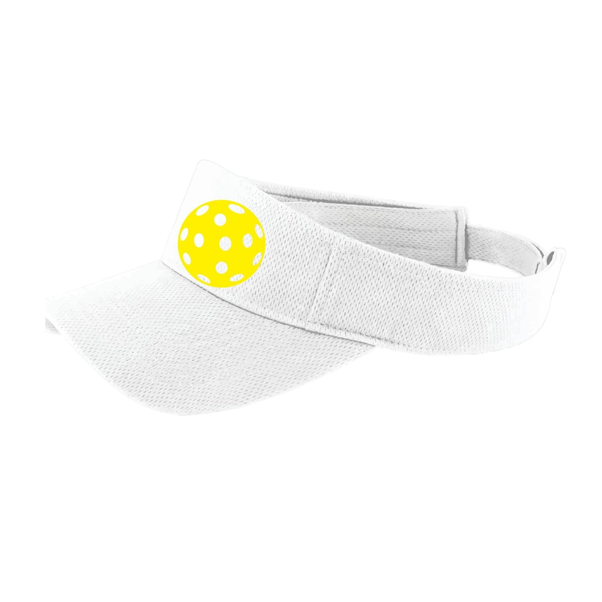 Yellow Pickleball (Customizable) | Pickleball Visors | Moisture Wicking 100% Polyester