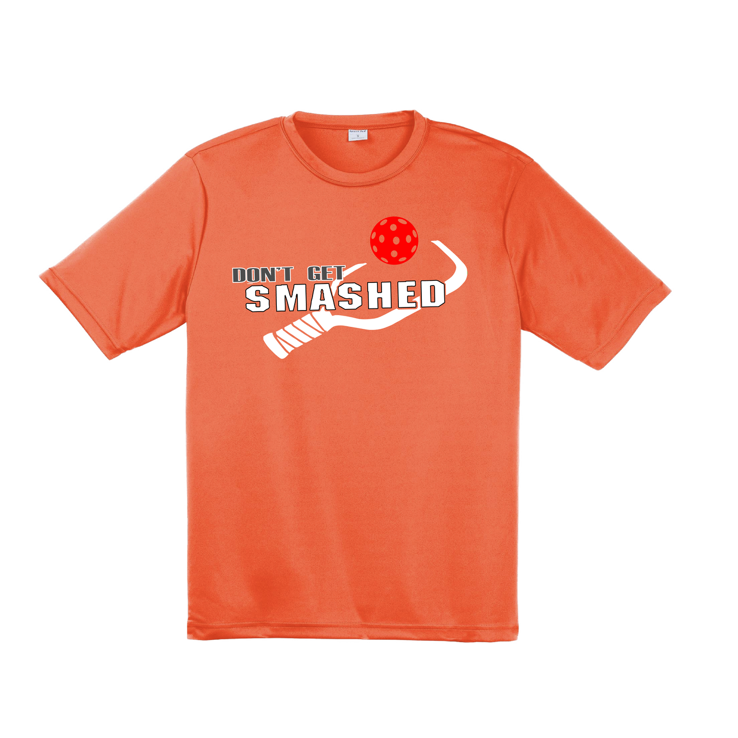 Don't Get Smashed With Pickleballs (Red Green Rainbow) Customizable | Men's Short Sleeve Pickleball Shirt | 100% Polyester