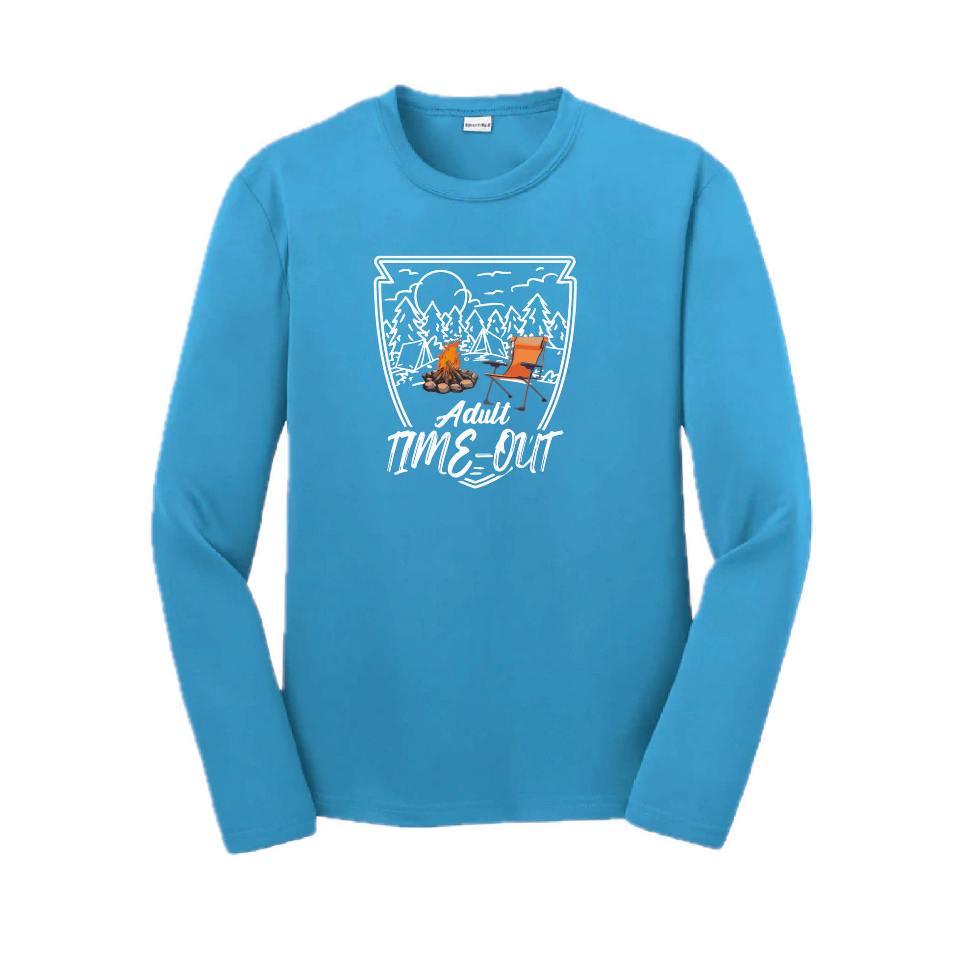 Adult Time Out | Youth Long Sleeve Camping T-Shirts | 100% Polyester