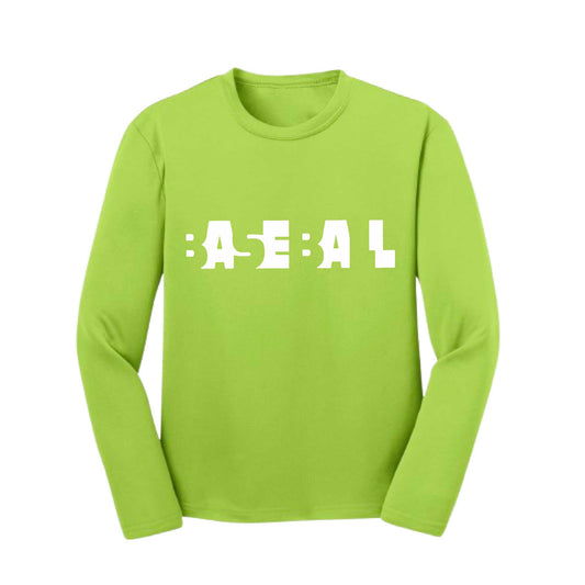 Change Up | Youth Long Sleeve Baseball Performance T-Shirts | 100% Polyester