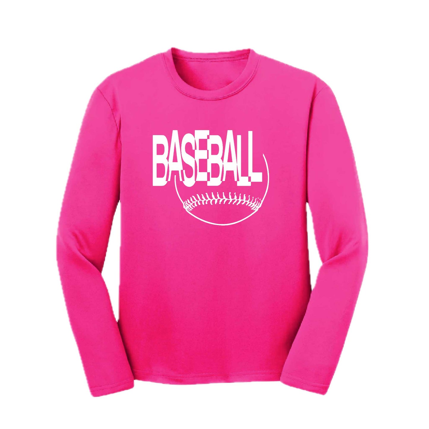 Clean Up | Youth Long Sleeve Baseball Performance T-Shirts | 100% Polyester