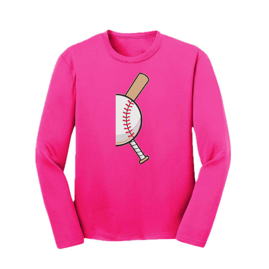 Curveball | Youth Long Sleeve Baseball Performance T-Shirts | 100% Polyester