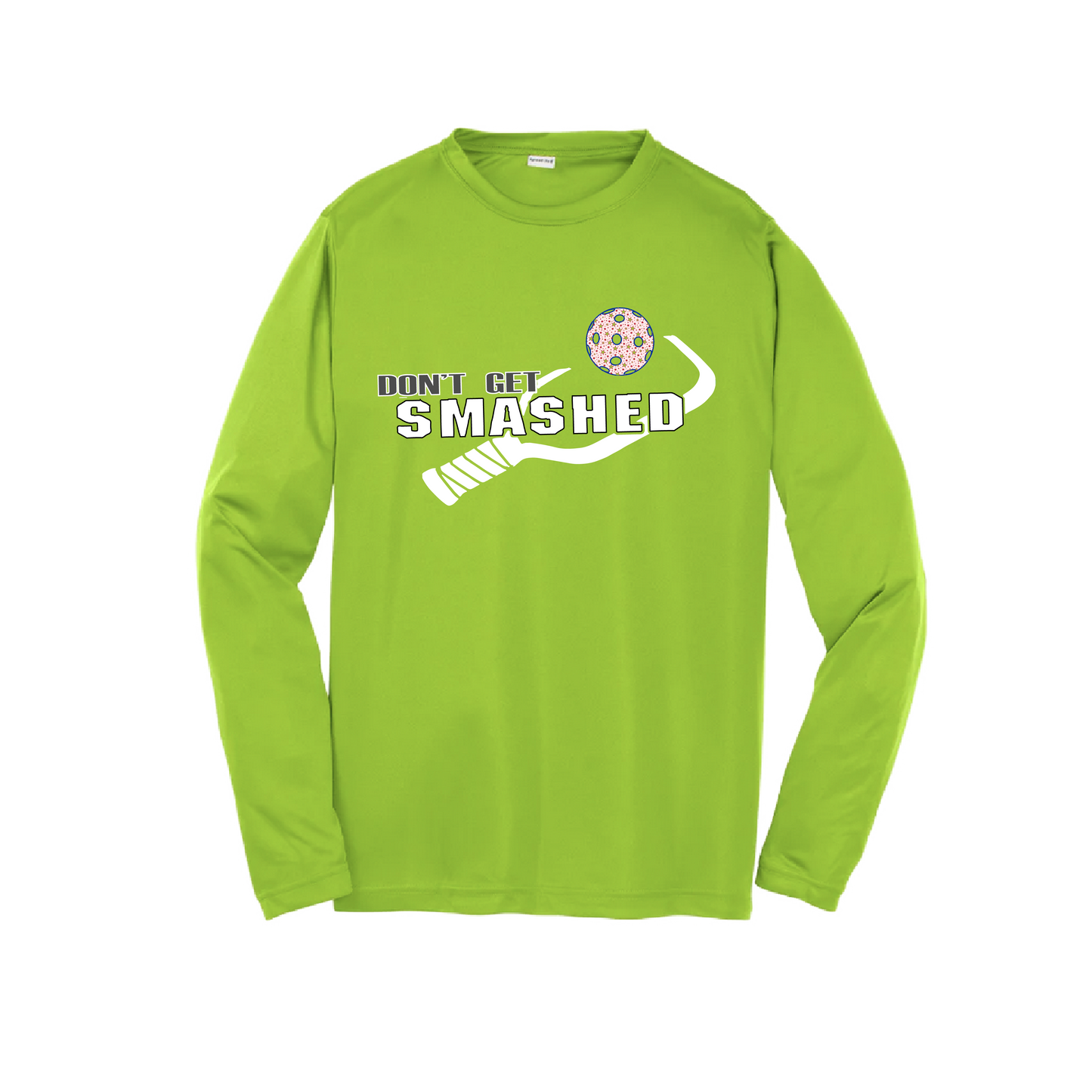 Don't Get Smashed (Patriotic Stars Pickleball) | Youth Long Sleeve Athletic Shirt | 100% Polyester