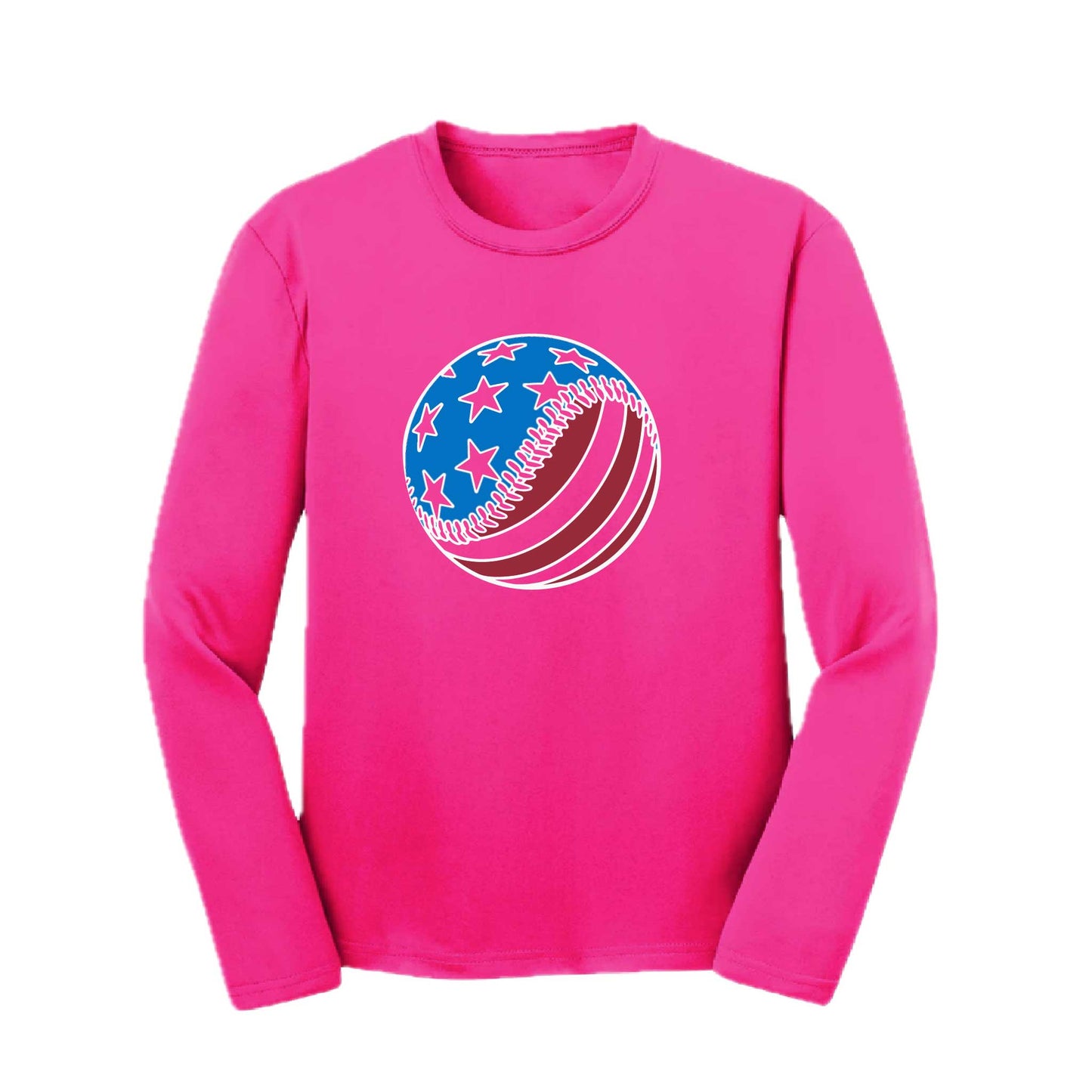 Fastball | Youth Long Sleeve Baseball Performance T-Shirts | 100% Polyester