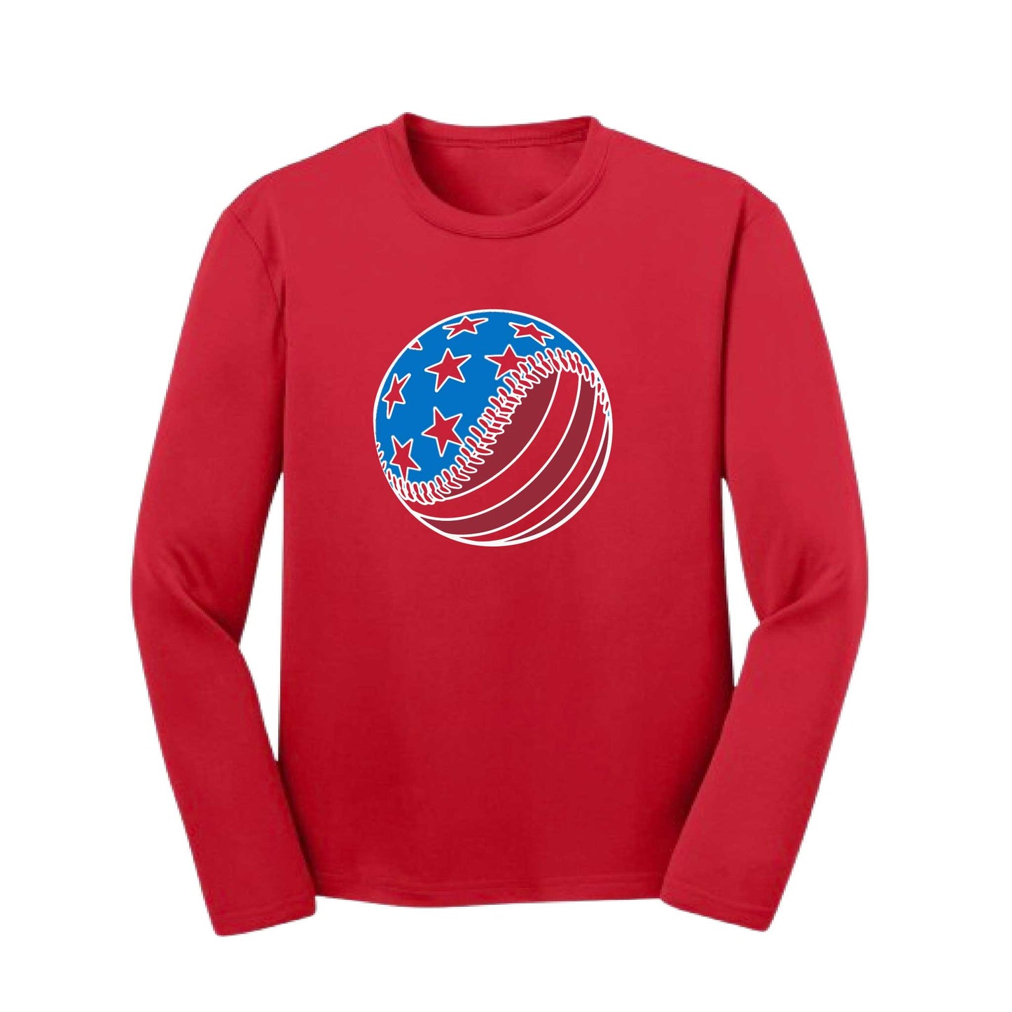 Fastball | Youth Long Sleeve Baseball Performance T-Shirts | 100% Polyester