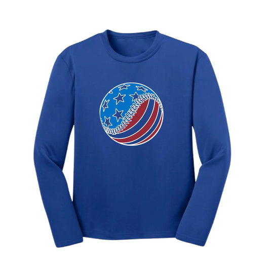 Fastball | Youth Long Sleeve Baseball Performance T-Shirts | 100% Polyester