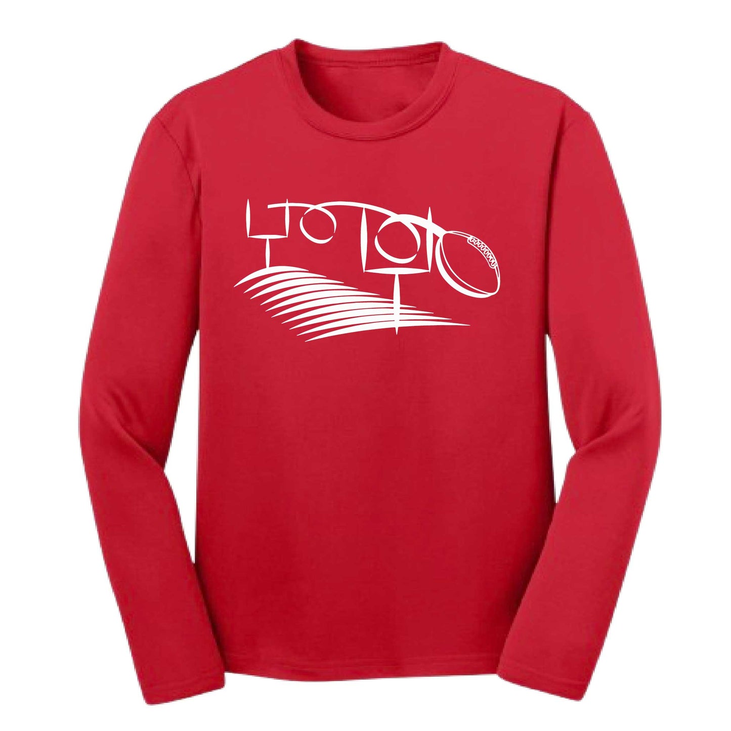Football Field Goal | Youth Long Sleeve Football T-Shirts | 100% Polyester