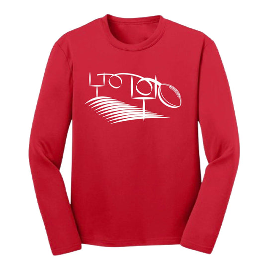 Football Field Goal | Youth Long Sleeve Football T-Shirts | 100% Polyester
