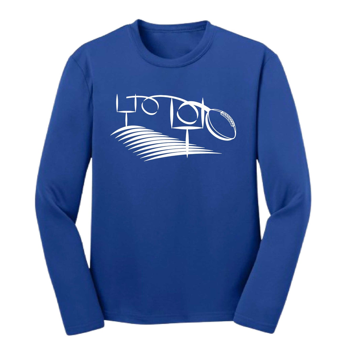 Football Field Goal | Youth Long Sleeve Football T-Shirts | 100% Polyester