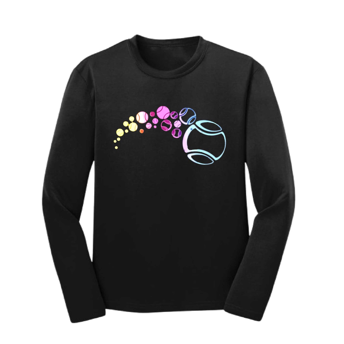 Tennis Focus | Youth Long Sleeve Tennis Performance T-Shirts | 100% Polyester