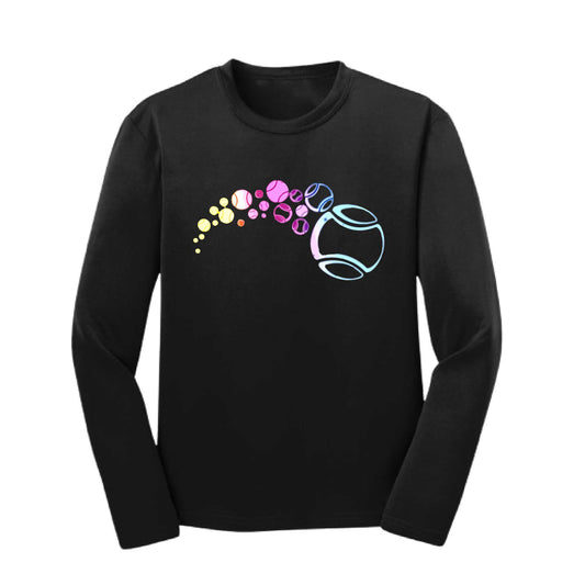Tennis Focus | Youth Long Sleeve Tennis Performance T-Shirts | 100% Polyester