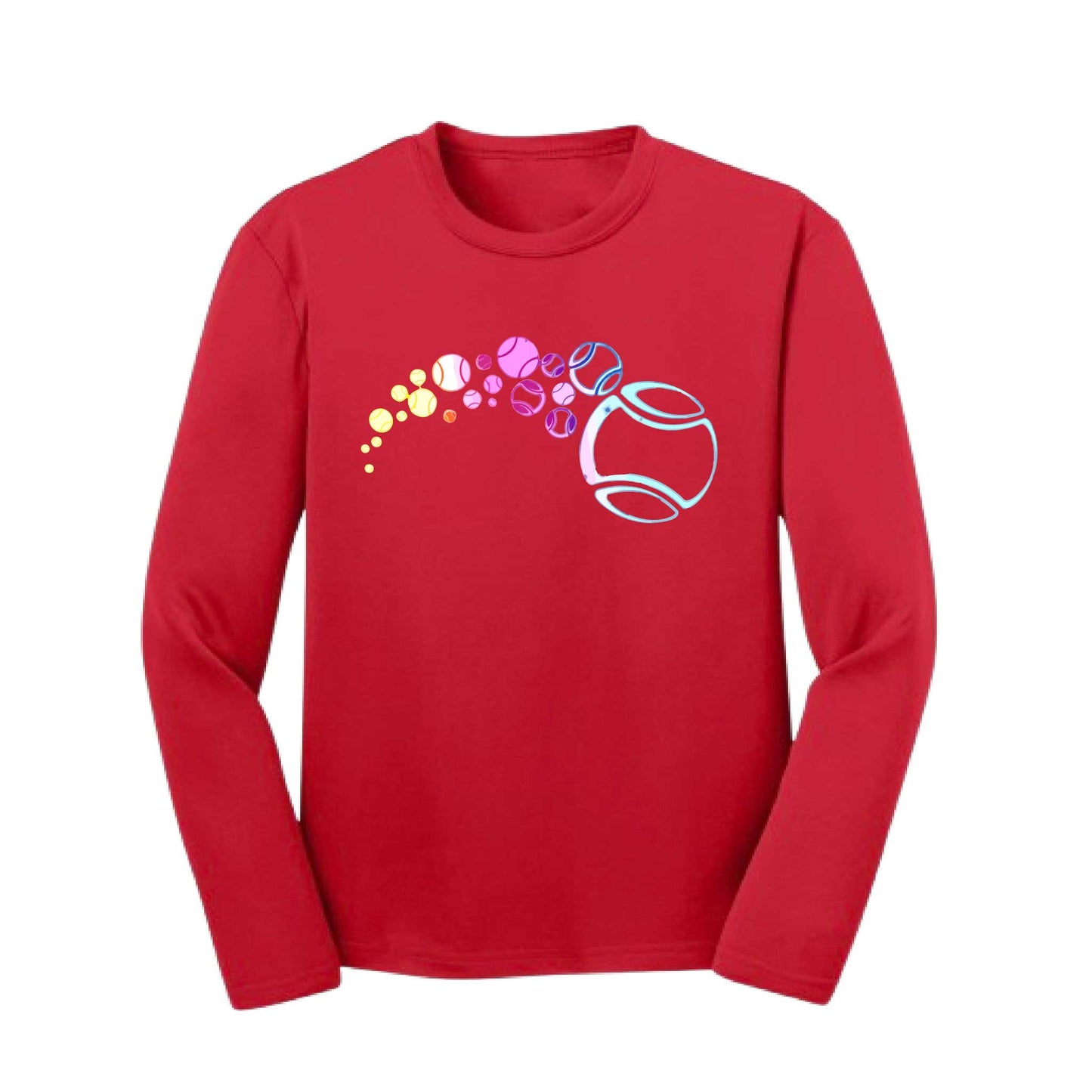 Tennis Focus | Youth Long Sleeve Tennis Performance T-Shirts | 100% Polyester