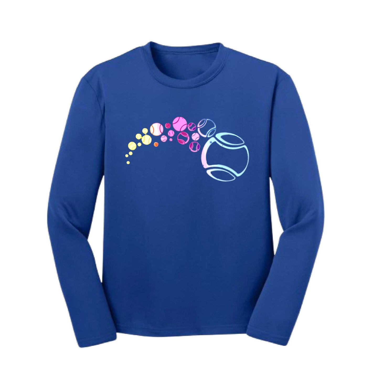 Tennis Focus | Youth Long Sleeve Tennis Performance T-Shirts | 100% Polyester