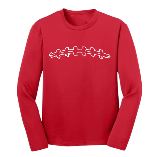 Football Laces | Youth Long Sleeve Football T-Shirts | 100% Polyester
