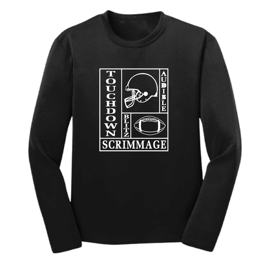 Football Zone | Youth Long Sleeve Football T-Shirts | 100% Polyester