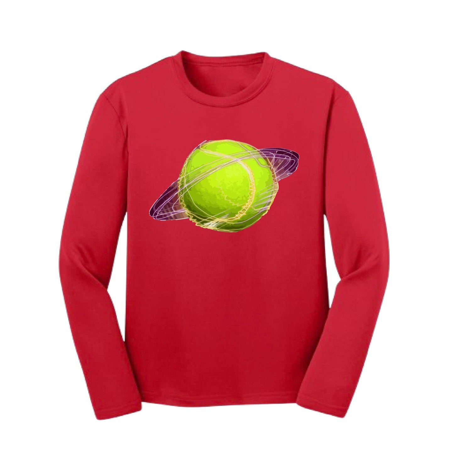 Galactic Tennis| Youth Long Sleeve Tennis Performance T-Shirts | 100% Polyester