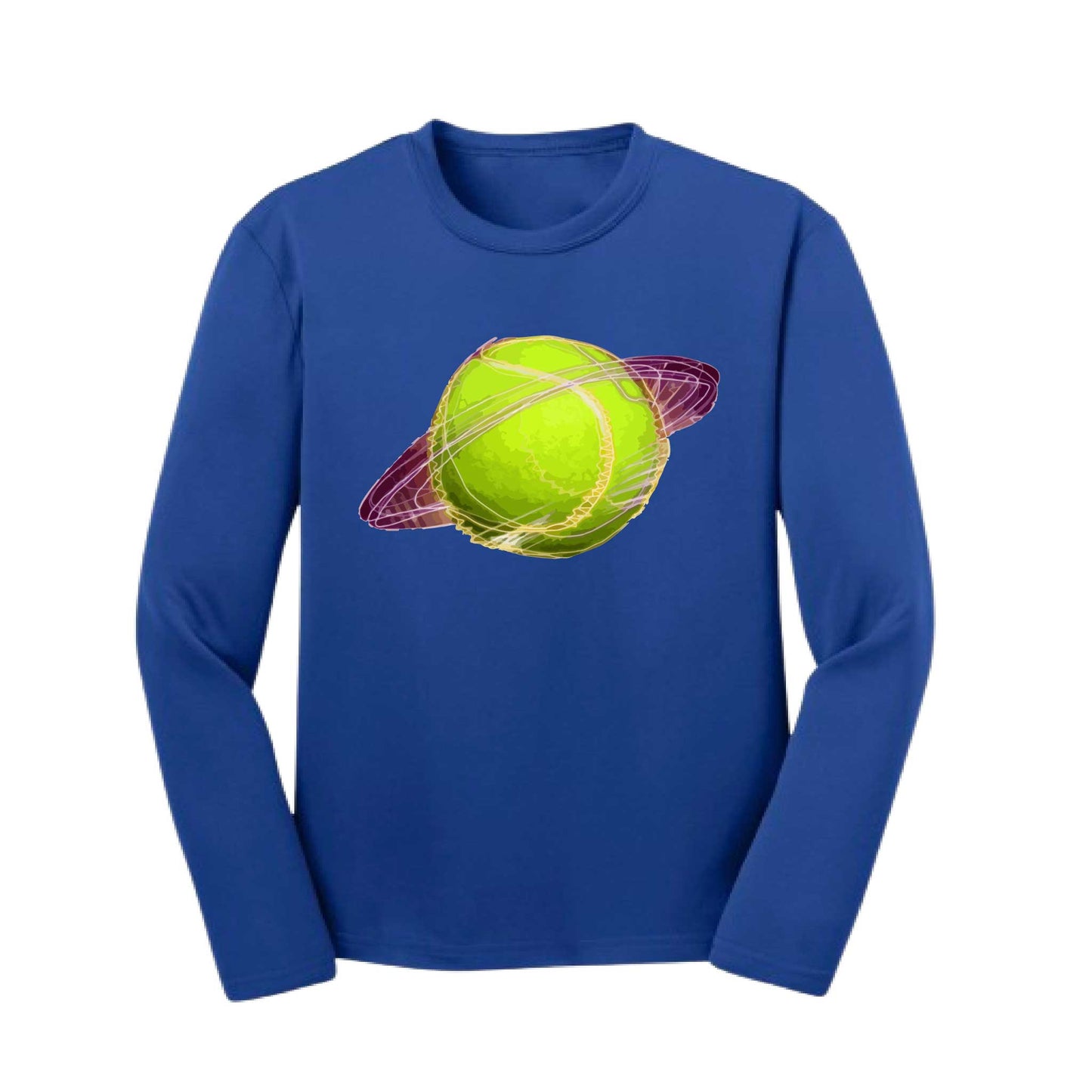 Galactic Tennis| Youth Long Sleeve Tennis Performance T-Shirts | 100% Polyester