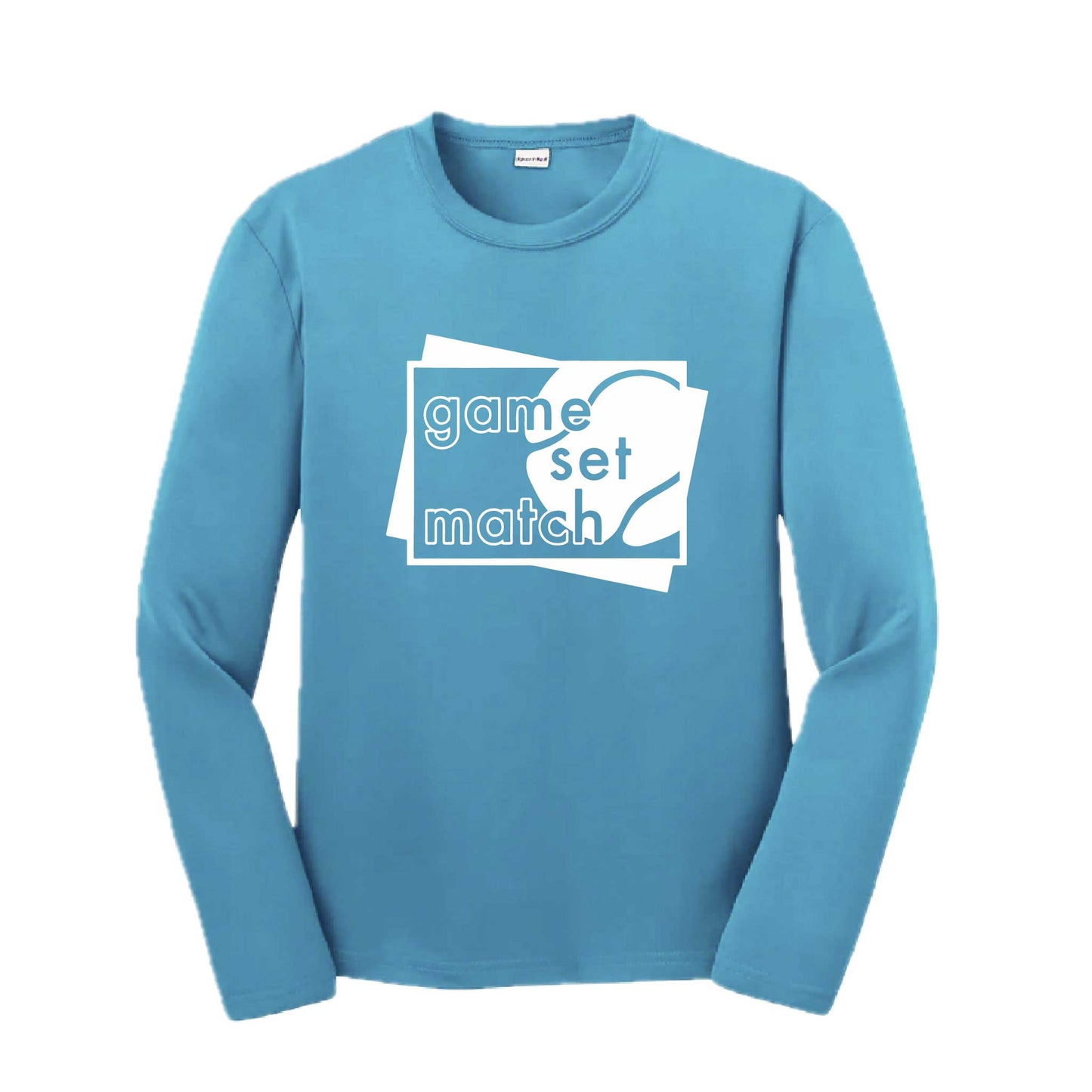 Game Set Match | Youth Long Sleeve Tennis Performance T-Shirts | 100% Polyester