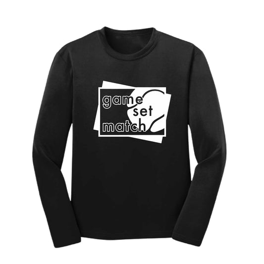 Game Set Match | Youth Long Sleeve Tennis Performance T-Shirts | 100% Polyester