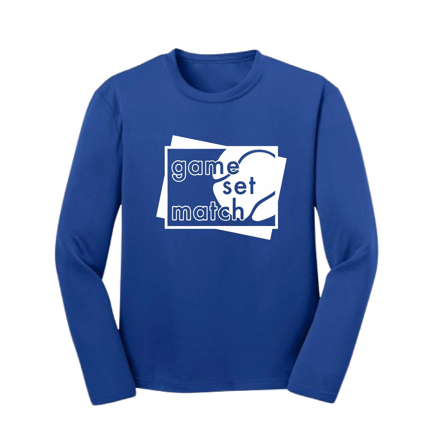 Game Set Match | Youth Long Sleeve Tennis Performance T-Shirts | 100% Polyester