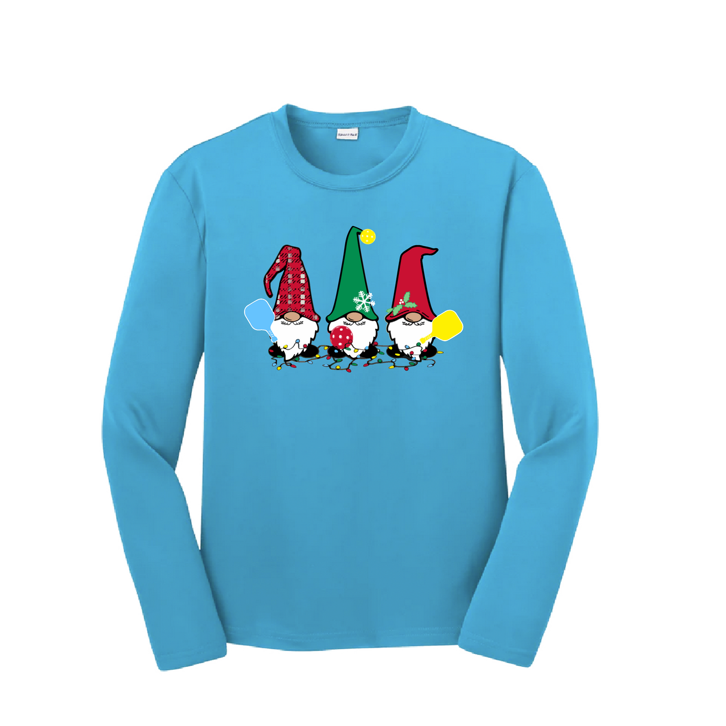 Christmas Gnomes | Youth Long Sleeve Pickleball Shirts | 100% Polyester