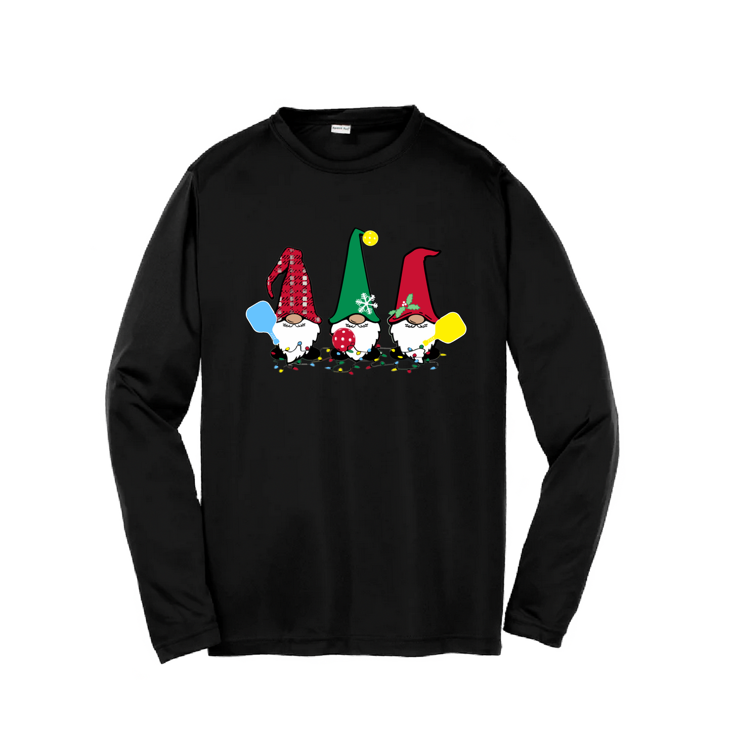 Christmas Gnomes | Youth Long Sleeve Pickleball Shirts | 100% Polyester