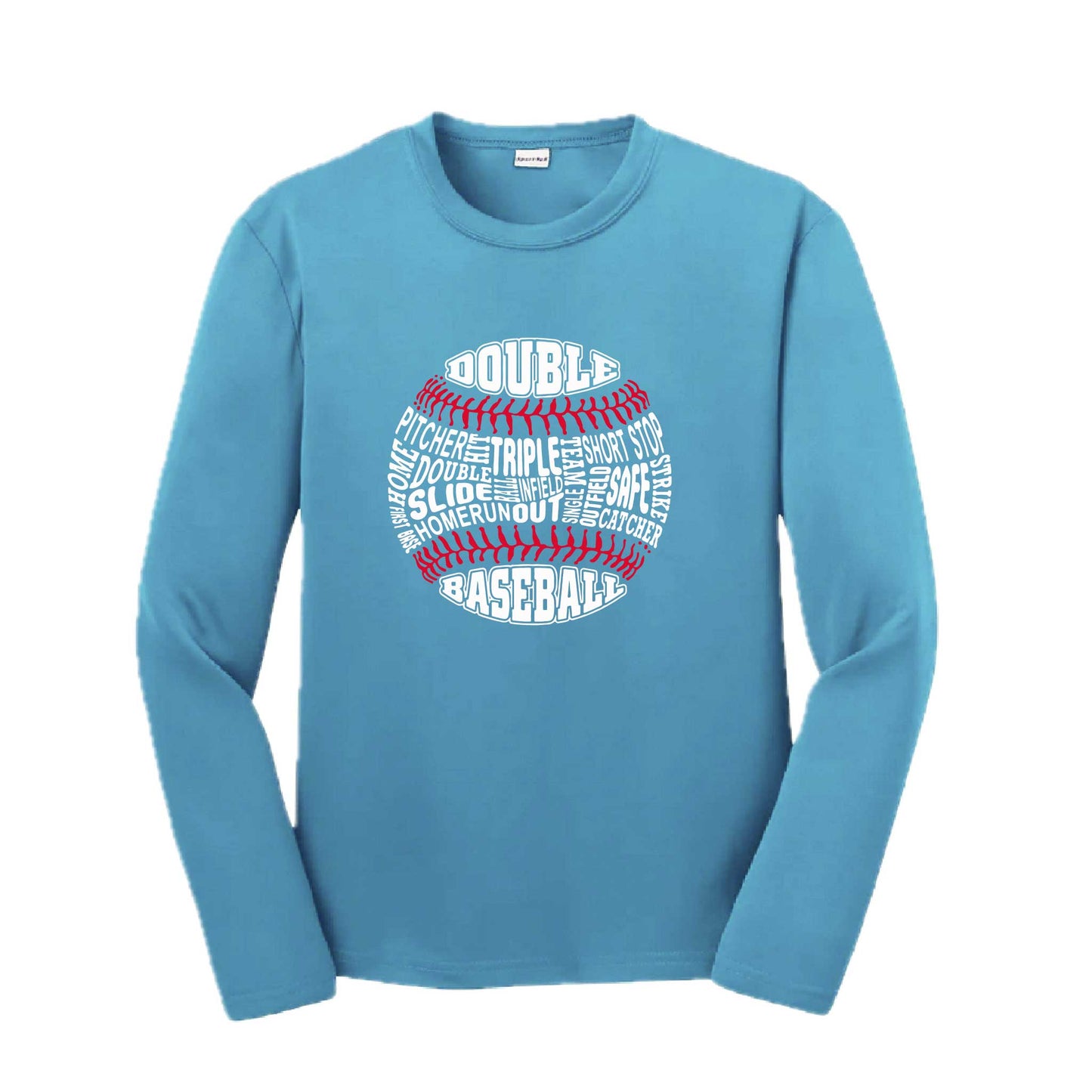 Grand Slam | Youth Long Sleeve Baseball Performance T-Shirts | 100% Polyester
