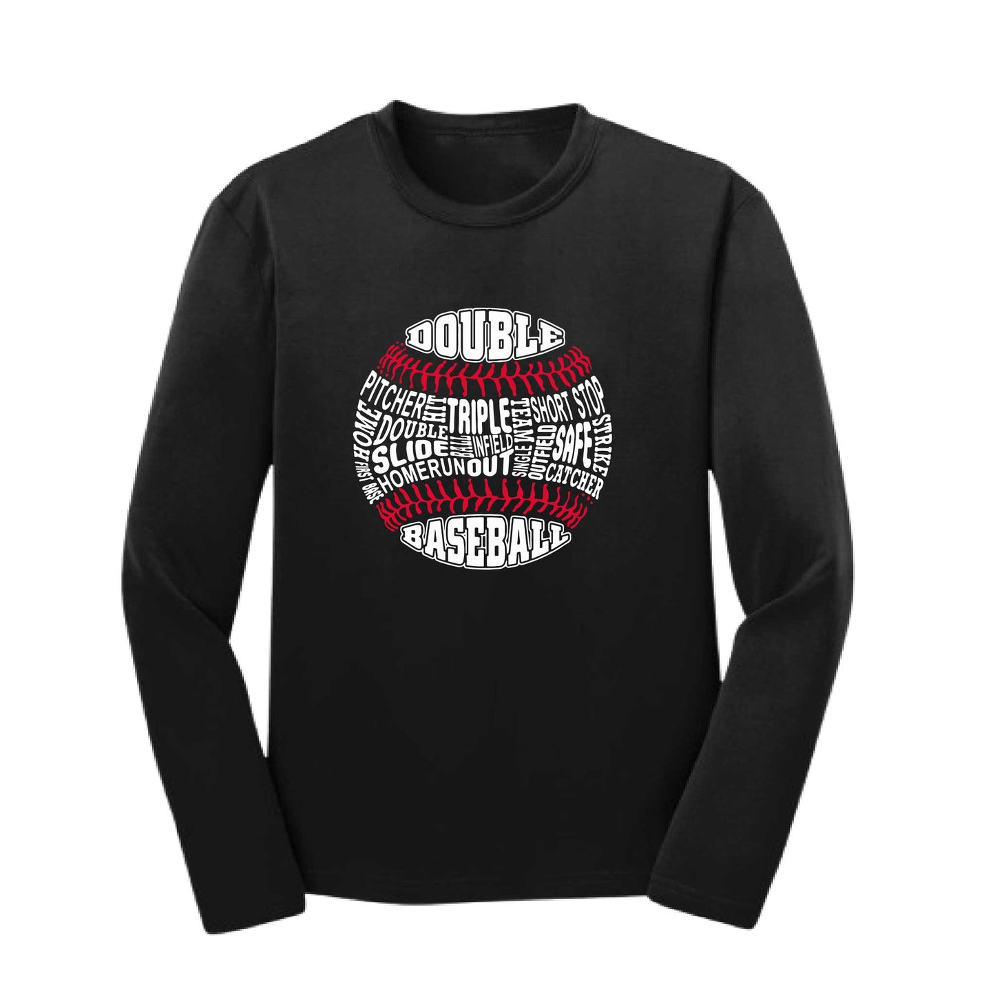 Grand Slam | Youth Long Sleeve Baseball Performance T-Shirts | 100% Polyester