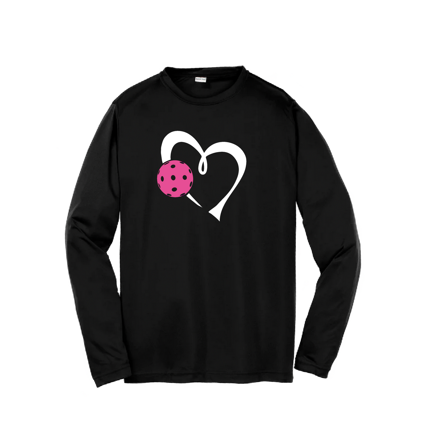 Love Pickleball (Pink) | Youth Long Sleeve Pickleball Shirts | 100% Polyester