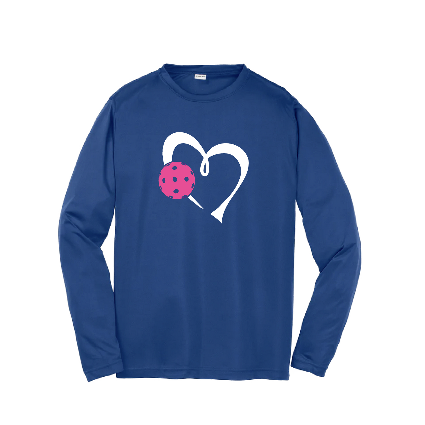 Love Pickleball (Pink) | Youth Long Sleeve Pickleball Shirts | 100% Polyester